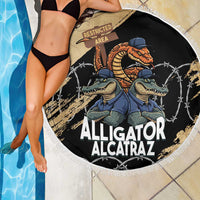 Alligator Alcatraz Beach Blanket Gator and Python Restricted Area - Wonder Print Shop