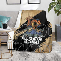Alligator Alcatraz Blanket Gator and Python Restricted Area - Wonder Print Shop