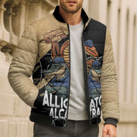 Alligator Alcatraz Bomber Puffer Jacket Gator and Python Restricted Area - Wonder Print Shop
