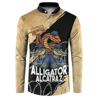 Alligator Alcatraz Button Sweatshirt Gator and Python Restricted Area - Wonder Print Shop