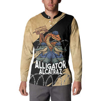 Alligator Alcatraz Button Sweatshirt Gator and Python Restricted Area - Wonder Print Shop