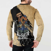 Alligator Alcatraz Button Sweatshirt Gator and Python Restricted Area - Wonder Print Shop