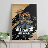 Alligator Alcatraz Canvas Wall Art Gator and Python Restricted Area - Wonder Print Shop