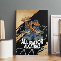 Alligator Alcatraz Canvas Wall Art Gator and Python Restricted Area - Wonder Print Shop