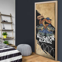 Alligator Alcatraz Door Cover Gator and Python Restricted Area - Wonder Print Shop