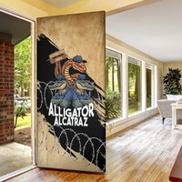 Alligator Alcatraz Door Cover Gator and Python Restricted Area - Wonder Print Shop
