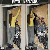 Alligator Alcatraz Door Cover Gator and Python Restricted Area - Wonder Print Shop