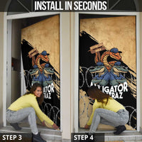Alligator Alcatraz Door Cover Gator and Python Restricted Area - Wonder Print Shop