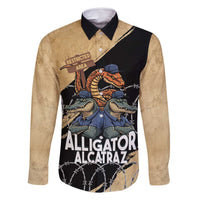 Alligator Alcatraz Family Matching Off Shoulder Short Dress and Hawaiian Shirt Gator and Python Restricted Area - Wonder Print Shop