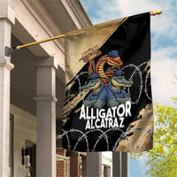 Alligator Alcatraz Garden Flag Gator and Python Restricted Area - Wonder Print Shop