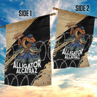 Alligator Alcatraz Garden Flag Gator and Python Restricted Area - Wonder Print Shop