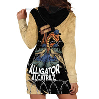 Alligator Alcatraz Hoodie Dress Gator and Python Restricted Area - Wonder Print Shop