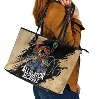 Alligator Alcatraz Leather Tote Bag Gator and Python Restricted Area - Wonder Print Shop