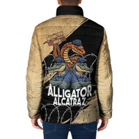Alligator Alcatraz Padded Jacket Gator and Python Restricted Area - Wonder Print Shop