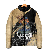 Alligator Alcatraz Padded Jacket Gator and Python Restricted Area - Wonder Print Shop