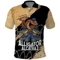 Alligator Alcatraz Polo Shirt Gator and Python Restricted Area - Wonder Print Shop
