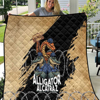 Alligator Alcatraz Quilt Gator and Python Restricted Area - Wonder Print Shop