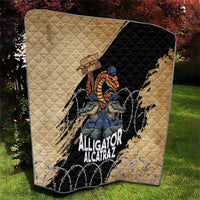 Alligator Alcatraz Quilt Gator and Python Restricted Area - Wonder Print Shop