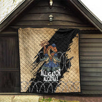 Alligator Alcatraz Quilt Gator and Python Restricted Area - Wonder Print Shop