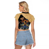 Alligator Alcatraz Raglan Cropped T Shirt Gator and Python Restricted Area - Wonder Print Shop