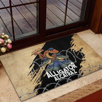 Alligator Alcatraz Rubber Doormat Gator and Python Restricted Area - Wonder Print Shop