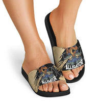 Alligator Alcatraz Slide Sandals Gator and Python Restricted Area - Wonder Print Shop