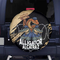Alligator Alcatraz Spare Tire Cover Gator and Python Restricted Area - Wonder Print Shop