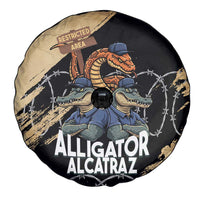 Alligator Alcatraz Spare Tire Cover Gator and Python Restricted Area - Wonder Print Shop
