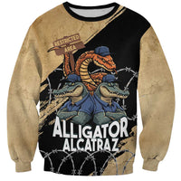 Alligator Alcatraz Sweatshirt Gator and Python Restricted Area - Wonder Print Shop