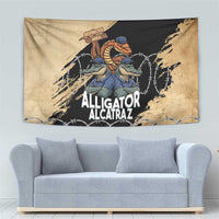 Alligator Alcatraz Tapestry Gator and Python Restricted Area - Wonder Print Shop