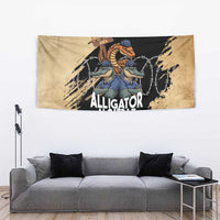 Alligator Alcatraz Tapestry Gator and Python Restricted Area - Wonder Print Shop