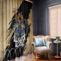 Alligator Alcatraz Window Curtain Gator and Python Restricted Area - Wonder Print Shop