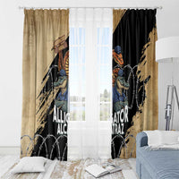 Alligator Alcatraz Window Curtain Gator and Python Restricted Area - Wonder Print Shop