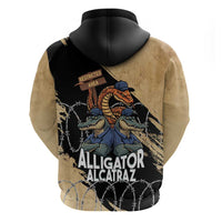 Alligator Alcatraz Zip Hoodie Gator and Python Restricted Area - Wonder Print Shop