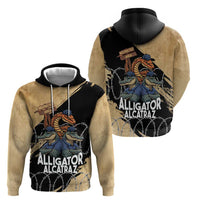 Alligator Alcatraz Zip Hoodie Gator and Python Restricted Area - Wonder Print Shop