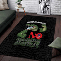 Protect The Everglades Area Rug Gator No Alligator Alcatraz - Wonder Print Shop