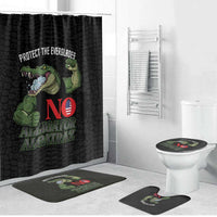 Protect The Everglades Bathroom Set Gator No Alligator Alcatraz - Wonder Print Shop