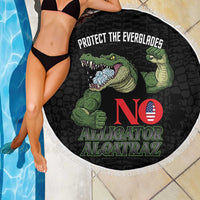 Protect The Everglades Beach Blanket Gator No Alligator Alcatraz - Wonder Print Shop