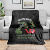 Protect The Everglades Blanket Gator No Alligator Alcatraz - Wonder Print Shop