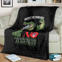 Protect The Everglades Blanket Gator No Alligator Alcatraz - Wonder Print Shop