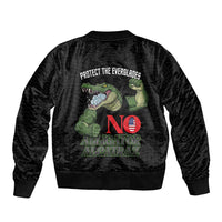 Protect The Everglades Bomber Jacket Gator No Alligator Alcatraz - Wonder Print Shop