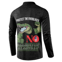 Protect The Everglades Button Sweatshirt Gator No Alligator Alcatraz - Wonder Print Shop