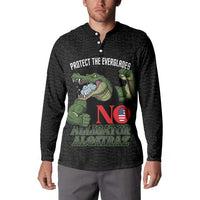 Protect The Everglades Button Sweatshirt Gator No Alligator Alcatraz - Wonder Print Shop