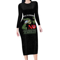 Protect The Everglades Family Matching Long Sleeve Bodycon Dress and Hawaiian Shirt Gator No Alligator Alcatraz - Wonder Print Shop