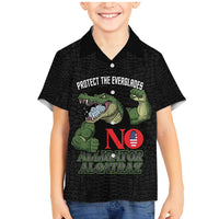 Protect The Everglades Family Matching Mermaid Dress and Hawaiian Shirt Gator No Alligator Alcatraz - Wonder Print Shop