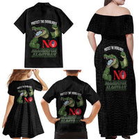 Protect The Everglades Family Matching Off Shoulder Maxi Dress and Hawaiian Shirt Gator No Alligator Alcatraz - Wonder Print Shop