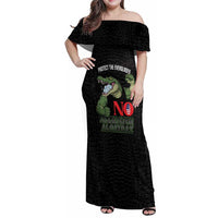 Protect The Everglades Family Matching Off Shoulder Maxi Dress and Hawaiian Shirt Gator No Alligator Alcatraz - Wonder Print Shop