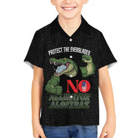 Protect The Everglades Kid Hawaiian Shirt Gator No Alligator Alcatraz - Wonder Print Shop