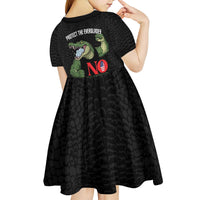 Protect The Everglades Kid Short Sleeve Dress Gator No Alligator Alcatraz - Wonder Print Shop