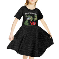Protect The Everglades Kid Short Sleeve Dress Gator No Alligator Alcatraz - Wonder Print Shop
